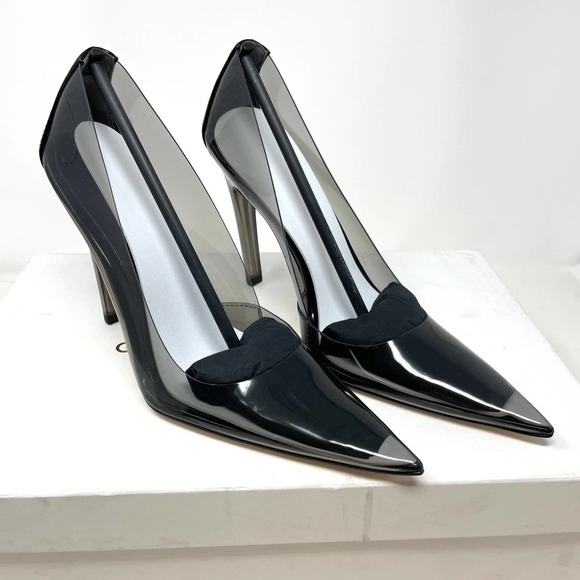 Good American Cinder-F*CKING-RELLA Pump In Light Smoke Size 7.5 New - Picture 6 of 15